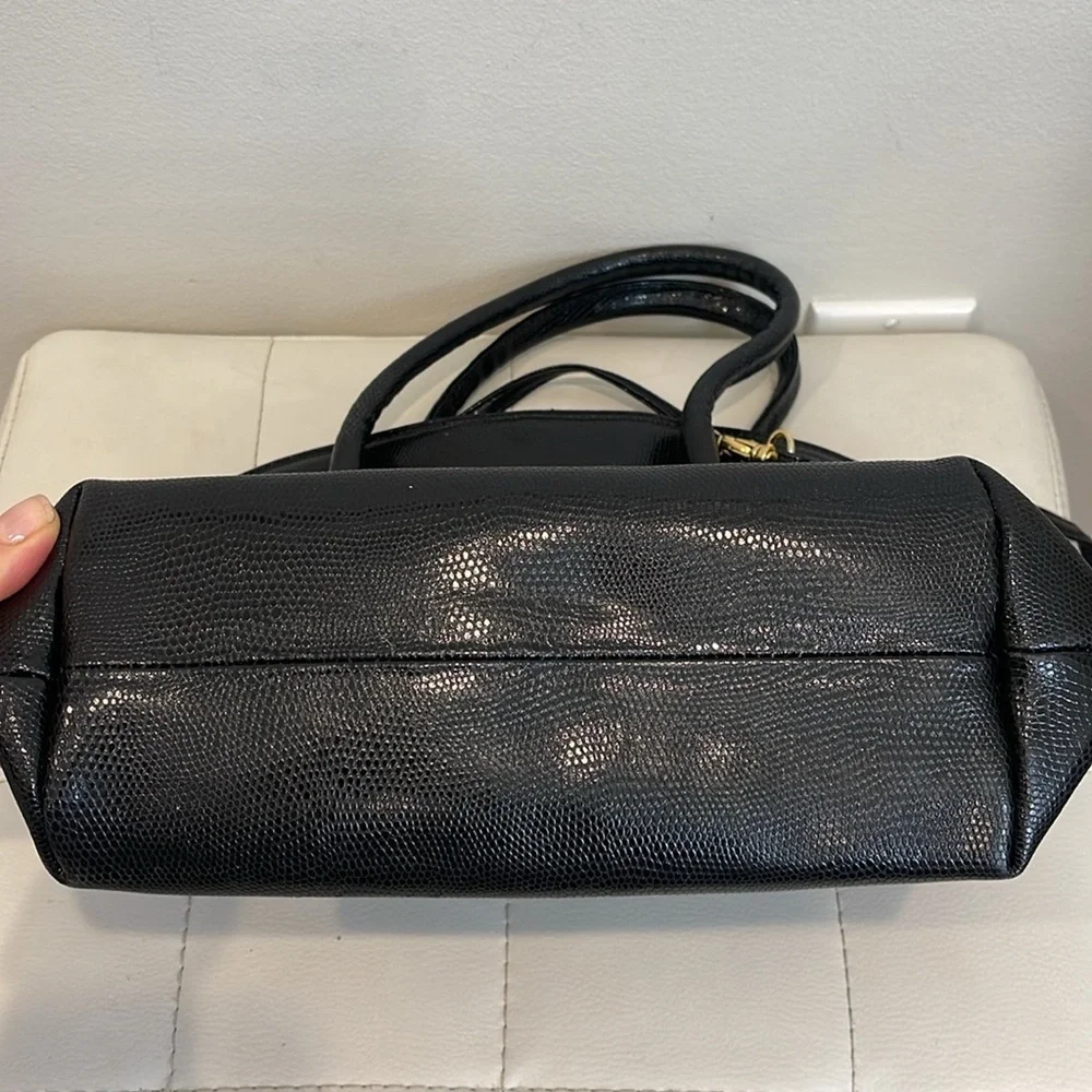 Vintage Desmo Black Pebble Leather Purse with detachable strap